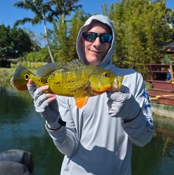 Peacock bass catch in Fort Lauderdale FL fishing tour