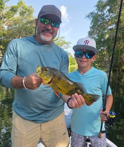 Peacock bass catch during fishing tour in Fort Lauderdale FL