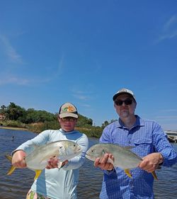 Two Crevalle Jack fish caught while fishing in Melbourne