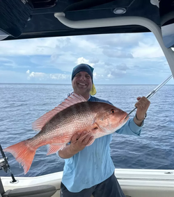 Angler catching a fish in Islamorada