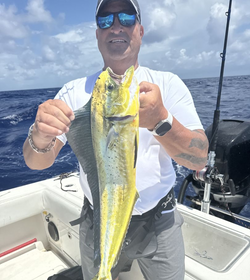 Angler holding a 22-inch fish in Islamorada