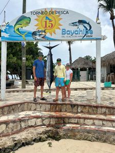Fishing for a massive blue marlin in Dominicus