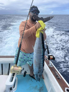 A wahoo fish caught by a fisherman in Dominicus