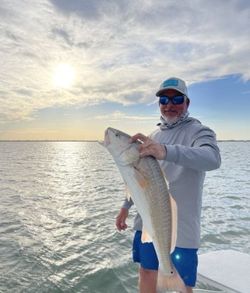 Lone angler fishing in Corpus Christi
