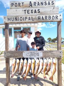 8 redfish caught while fishing in TX