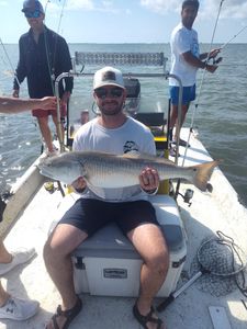 Photograph of a large redfish caught in Rockport