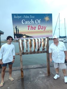 Three redfish caught in Rockport