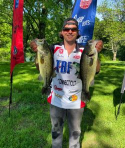 Two Largemouth Bass caught while fishing in CT