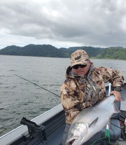 A man fishing in Oregon