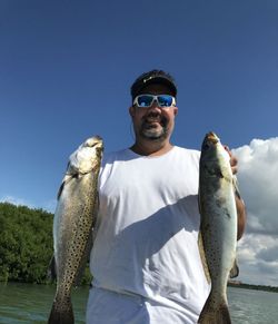 Double trouble with two solid Speckled Trout!
