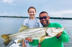 Grinning with a giant Snook!