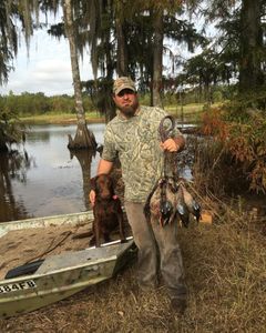 Lone fisherman in Marksville with fishing and hunting equipment