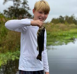 One fisherman in Marksville, fishing and hunting