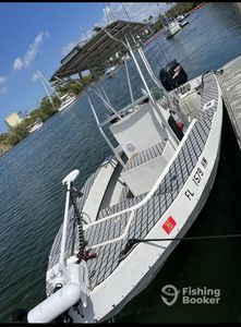 One fishing rod in action with Florida location
