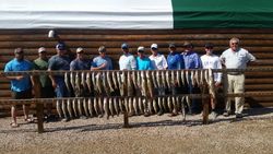 Group of 10 people fishing in Pierre