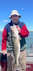 A single angler fishing in Pierre, South Dakota