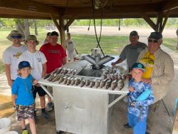 Group of 8 people fishing in SD