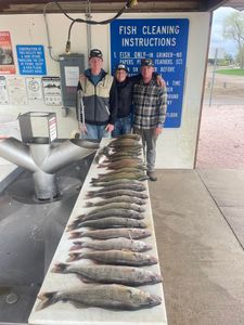 Three Walleye fish caught in South Dakota