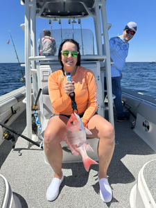 Big Red Snapper hooked with Light Tackle in Pensacola