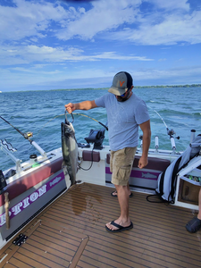 Partly cloudy skies set the stage for an epic deep sea adventure in Olcott!