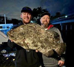 Tripletail fish caught on a fishing trip in Lake Worth