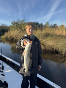 Nice speckled trout on light tackle! Clear conditions made for an exciting day on the water.