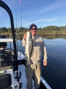 Nice speckled trout on light tackle today! Clear conditions made for an exciting adventure.