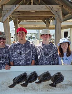 Four southern flounder caught in Avalon during fishing trip