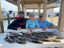 Three people fishing in New Jersey