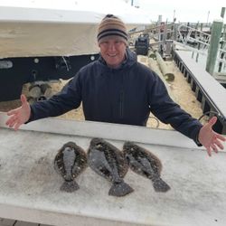 3 southern flounder and summer flounder fish caught in NJ