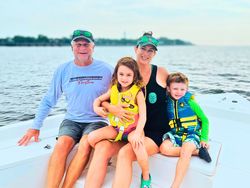 Family fishing trip on boat in Destin FL waters