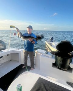 Angler casting fishing line in Biloxi