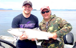 Two people fishing in Oregon