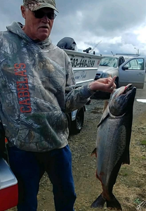 Angler holding a fishing rod in Oregon