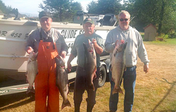 Four rainbow trout and lake trout caught in Warrenton