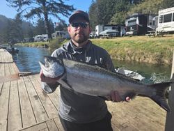 Angler fishing in Otis