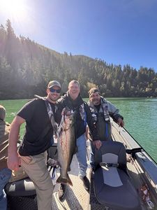 Three people fishing in Otis