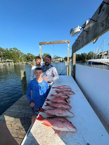 2 grey snapper caught while fishing in FL