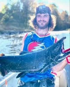 Angler with a big fish catch in NY