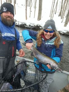Two people fishing in NY