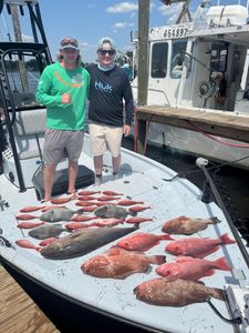 2 people fishing in Panama City