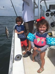 Photo of a blue catfish caught in Freeport