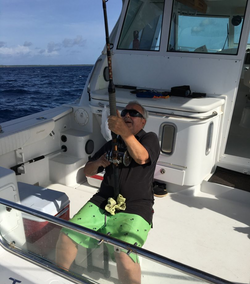 A person fishing in Buccoco