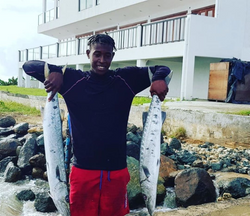 Two big fishing at Buccoo