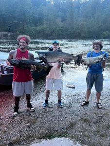 A group of 3 people fishing in MI