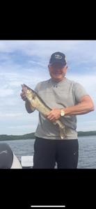 A lone angler fishing in the great outdoors of Minnesota