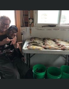 Two people fishing in Duluth
