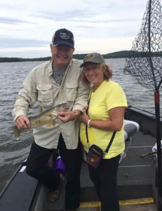 Two people fishing in Duluth
