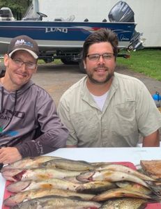 Two people fishing in Minnesota