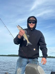 Angler with fishing rod in Duluth